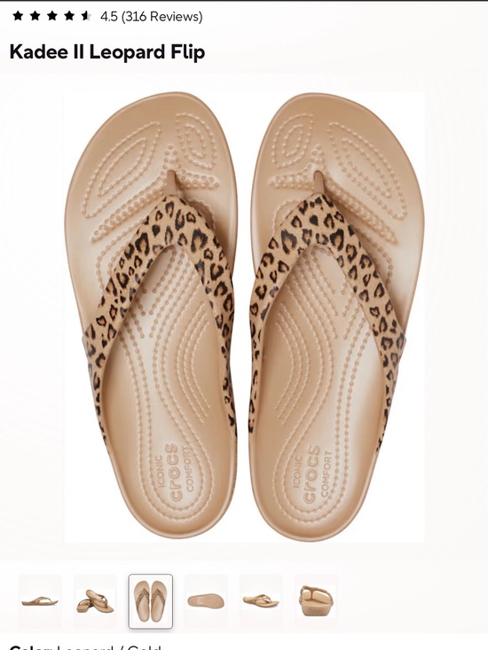 CROCS Shoes - CROCS Kadee II Leopard Flip in Tan and Black